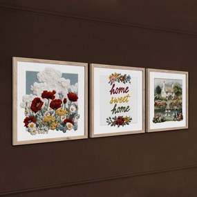 Kép szett 3 db-os 30x30 cm Sweet Home – Styler