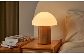 Natúr színű szabályozható asztali lámpa üveg búrával (magasság 32 cm) Alice – Gingko