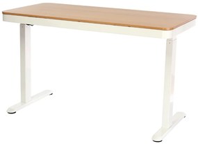 OfficeTech 3 állítható magasságú asztal, 120 x 60 cm, fehér / tölgy