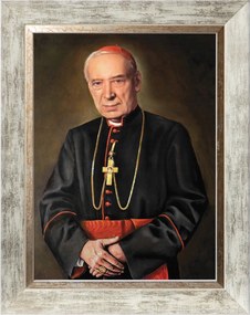 Stefan Hímzett Vallásos Vászonkép Fehér Díszített Keretben 30X40