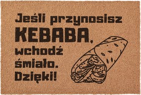 Lábtörlő KEBAB-ot hozol, lépj be bátran a kókusz 60x40-es ajtó alá