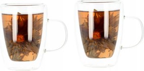 Dupla Falú Poharak Tea, Kávé, Gyógynövények Számára, Duo 270ml 2DB