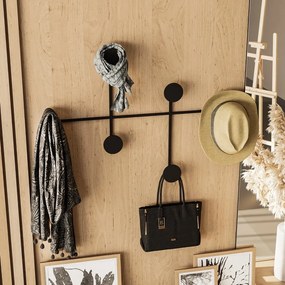 Fekete fém fali fogas Dama – Kalune Design