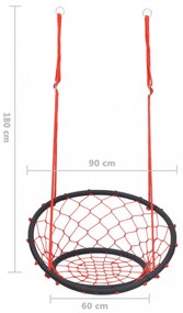 hálós ülőhinta 60 cm