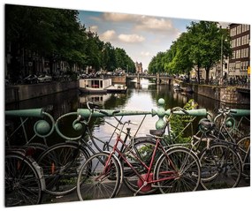 Egy bicikli képe a városban (90x60 cm)
