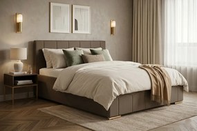 KAMI ágy 160x200 cm Bézs Matrac nélkül