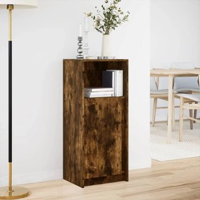 füstös tölgy szerelt fa tálalószekrény LED-del 42,5x34x100 cm