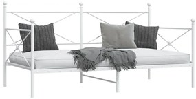 kanapéágy matrac nélkül fehér 107x203 cm acél