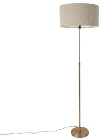 Állólámpa állítható bronz boucle ernyővel taupe 50 cm - Parte