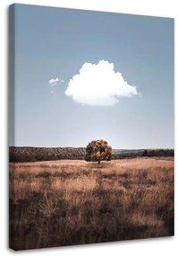 Gario Vászonkép Magányos fa és felhők Méret: 40 x 60 cm