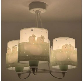 Dalber 61717H - Gyermekcsillár SWEET LOVE 3xE27/60W/230V zöld