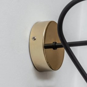 OXFORD fali lámpa 1x E27/15W/230V, arany/fekete