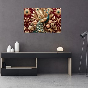 Kép – Elegáns páva (90x60 cm)