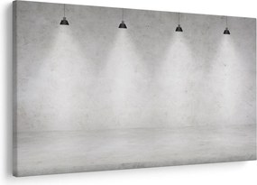 Kép - Betonfal fényekkel (90x60 cm)