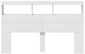 fehér áthidalószekrény LED-világítással 160 x 17 x 102 cm