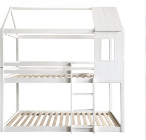 Montessori emeleteságy, fehér, 90x200, ATRISA