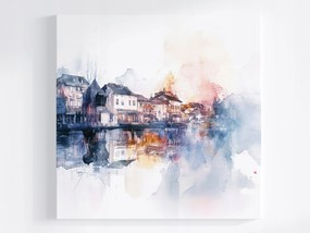 Poszter Minimalizmus Kilátás Város Folyó 40x40