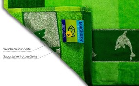 Delfin zöld strandtörölköző