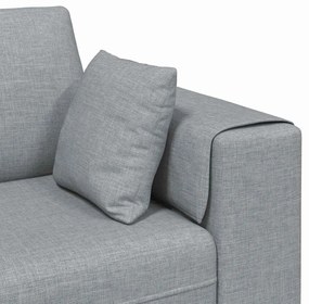 Szövet kanapé párnával 3 pcs Világosszürke 208 cm szövet