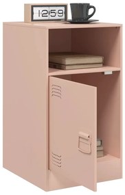 2 db rózsaszín acél éjjeliszekrény 34,5x39x62 cm