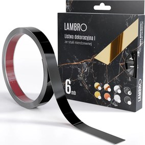 ambro öntapadós díszcsík fekete fényes 10-20mm