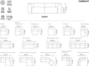 Zöld sarokkanapé (jobb oldali-heverő résszel) Ekahi – Makamii