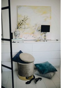 Párna, bársony anyag sötétkék, 45x45, ALITA TYP 6