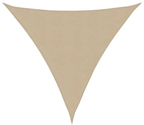 háromszög alakú bézs oxford szövet napvitorla 3,6 x 3,6 x 3,6 m