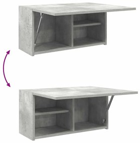 betonszürke szerelt fa fali fürdőszobaszekrény 60 x 25 x 30 cm