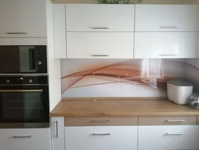 Wallplex falburkoló konyhapanel Barna hullám (Méret: Nagy 60x240)