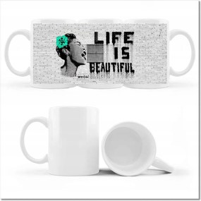 Fotó bögre Banksy Life is beautiful