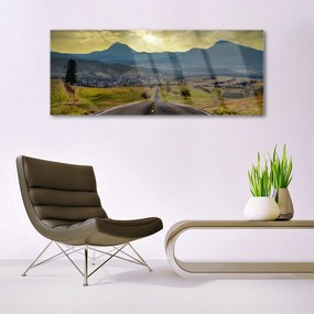 Akrilkép Mountain Road Landscape 125x50 cm