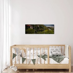 Holdas tájkép (órával) (90x30 cm)