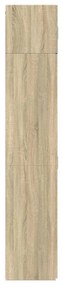 sonoma tölgy szerelt fa tárolószekrény 70 x 42,5 x 225 cm