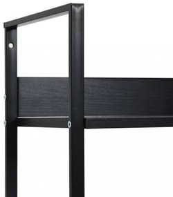 3 szintes fekete szerelt fa könyvespolc 60 x 27,6 x 90,5 cm
