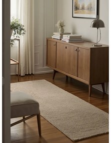 Bézs kézi szövésű gyapjú futószőnyeg 80x200 cm Eleni Light Beige – Hanse Home