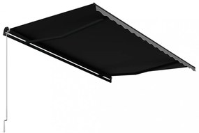antracitszürke kézzel behúzható napellenző 450 x 300 cm