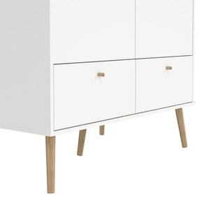 Fehér ruhásszekrény 99x200 cm Bodo – Tvilum