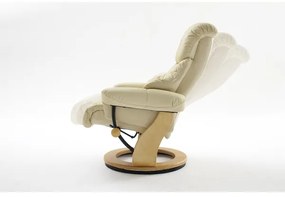 Állítható fotel HABI krémszínű/natúr tölgy