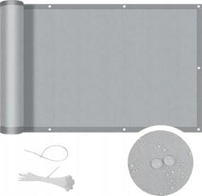 Erkélyvédő Cool Area 90x400 világosszürke vízálló