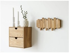 Natúr színű tölgyfa fali fogas 3 cm Caltra – House Nordic
