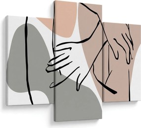 Kép - Női test vonal művészet N⁰2 (90x60 cm)