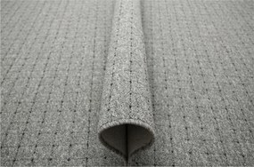 Hurokszőnyeg Szürke Grafit Kockás Filc Zembla Szoba 150x200 cm