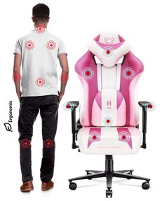 Diablo X-Player 2.0 szövet gamer szék Átlagos méret: Marshmallow Pink/Rózsaszín