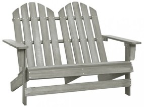 kétszemélyes szürke tömör fenyőfa kerti adirondack szék