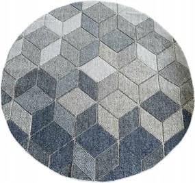 Kerek szőnyeg 160cm zsinóros hurok,külső-belső lapos