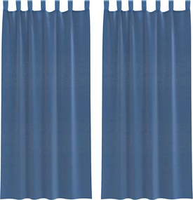 vidaXL 2 db királykék fátyolfüggönyök hurokkal 140x225 cm