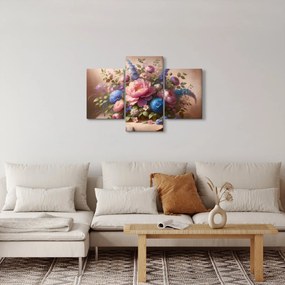Kép - Asztal tele virágokkal (90x60 cm)