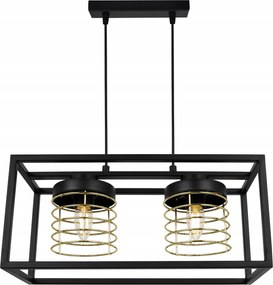 Mennyezeti Lámpa Lógó Fekete Csillár Arany Loft Glamour Ketrec A Nappaliba