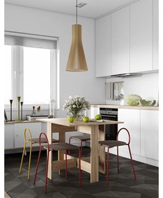 Bővíthető étkezőasztal tölgyfa dekorral 76x28 cm Papillon – TemaHome